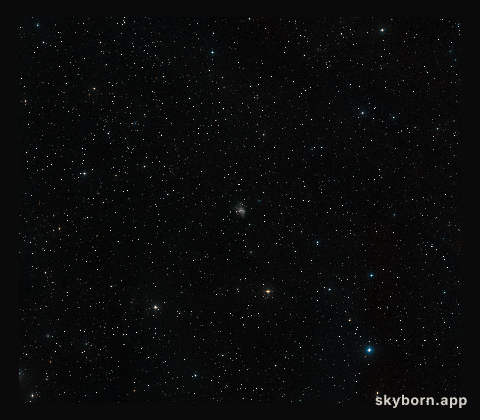 Wide-field image of irregular galaxy Holmberg II (ground-based image)