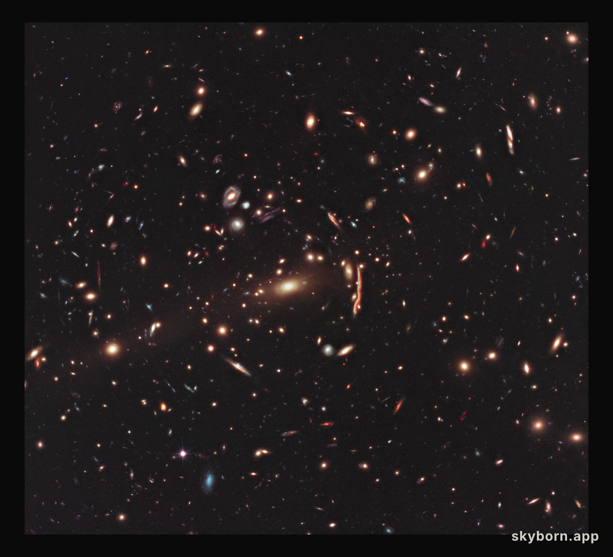 Hubble image of galaxy cluster MACS J1206