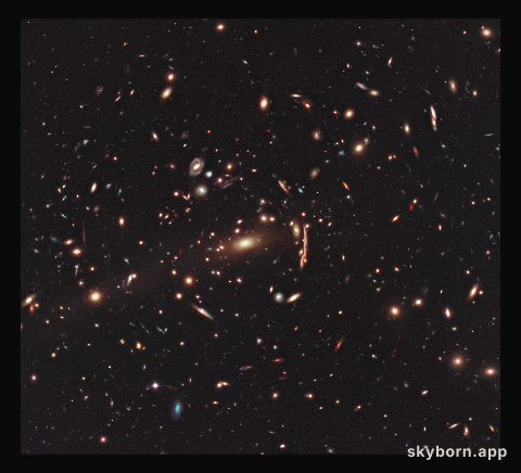 Hubble image of galaxy cluster MACS J1206