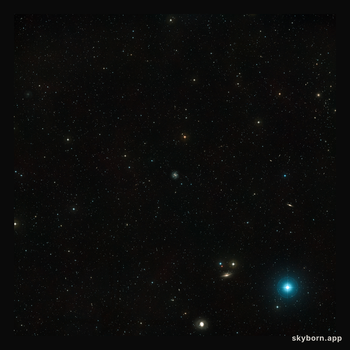 Wide-field view of NGC 1073 and its surroundings (ground-based image)