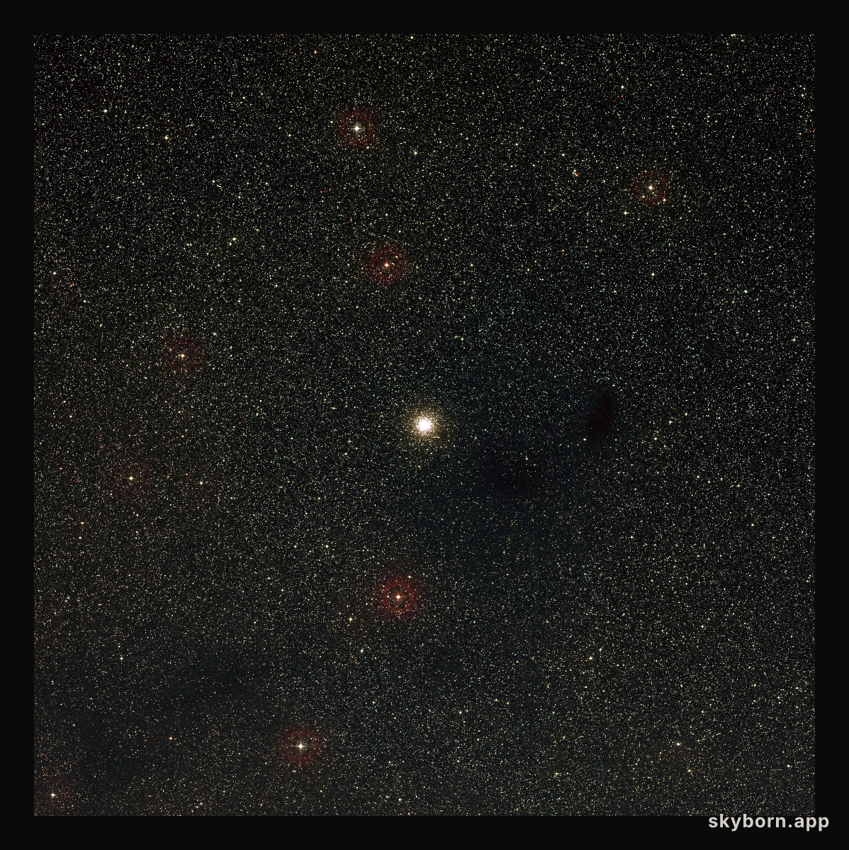 Wide-field view of Messier 9 (ground-based image)
