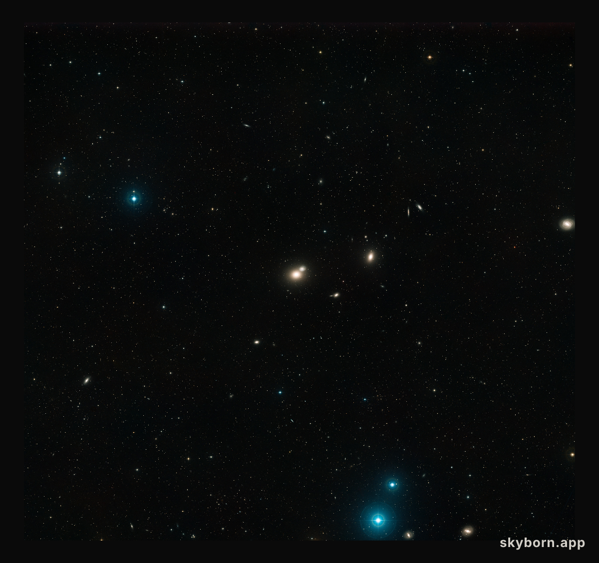 Ground-based image of Arp 116 and its surroundings