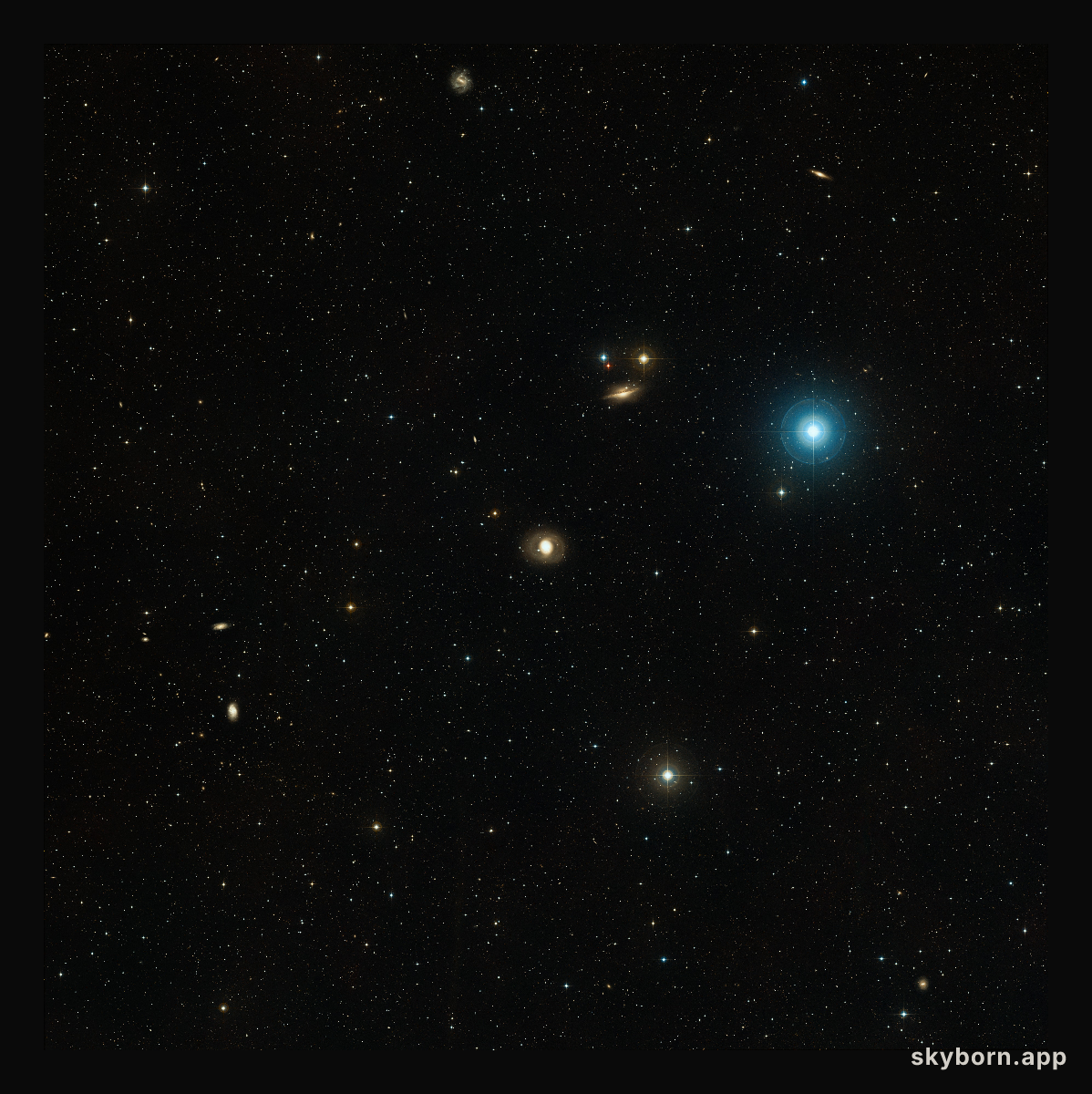 Wide-field image of Messier 77 (ground-based image)