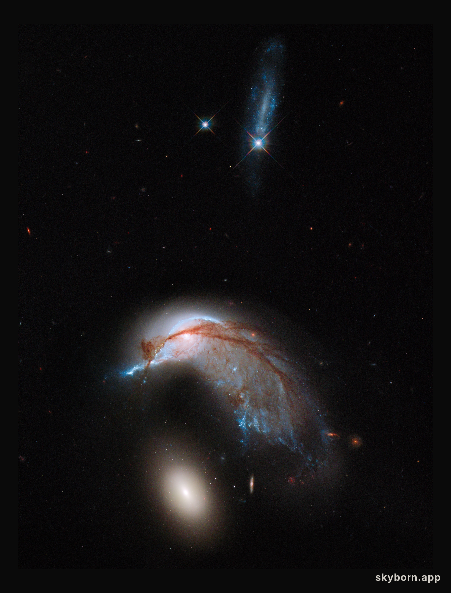 Hubble image of Arp 142