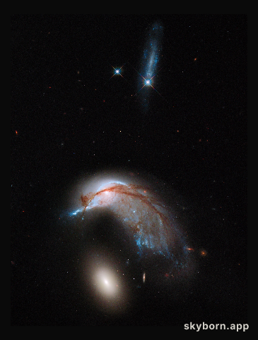 Hubble image of Arp 142