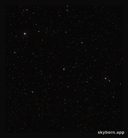 The area around merging galaxy duo Arp 142 (ground-based image)