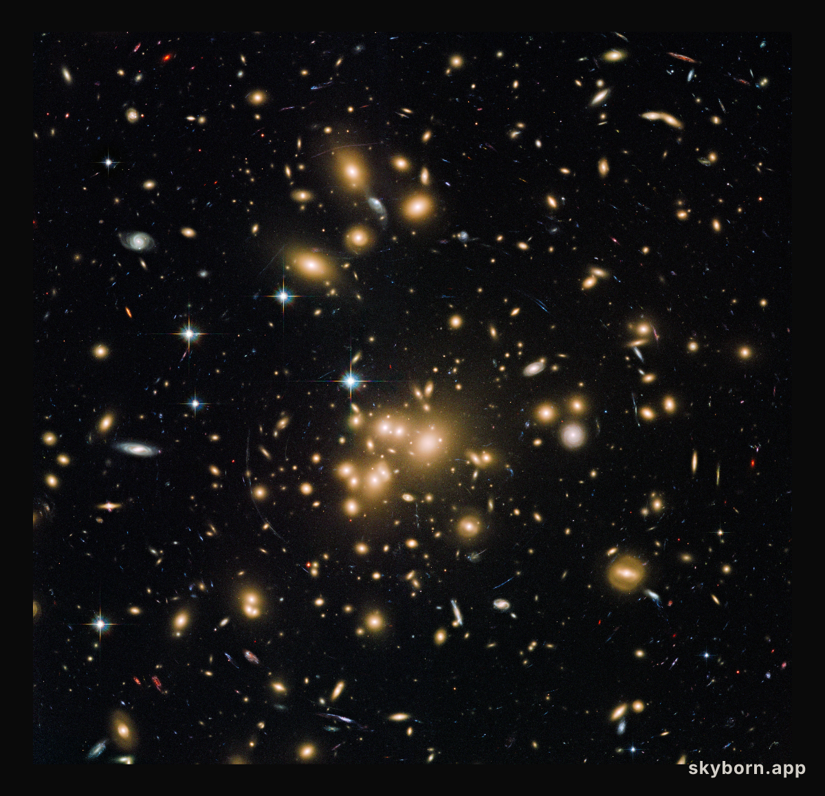 New Hubble view of galaxy cluster Abell 1689
