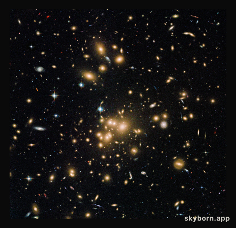 New Hubble view of galaxy cluster Abell 1689