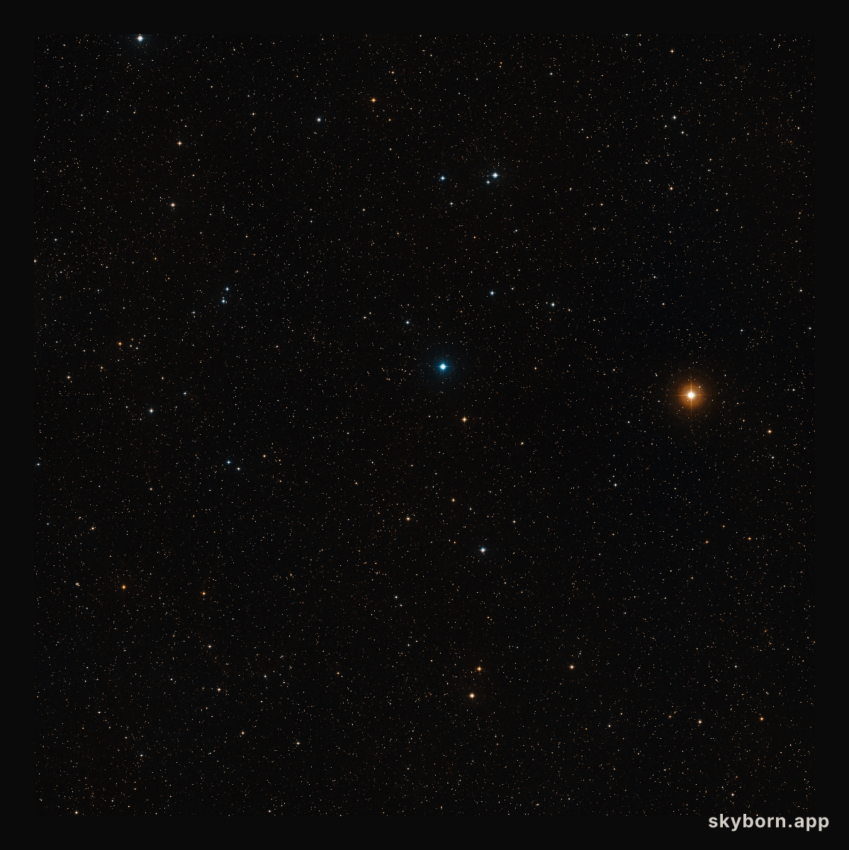 Wide field image of the region around two merging galaxies in SDSS J1531+3414 (ground based telescope)