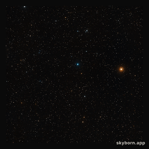Wide field image of the region around two merging galaxies in SDSS J1531+3414 (ground based telescope)