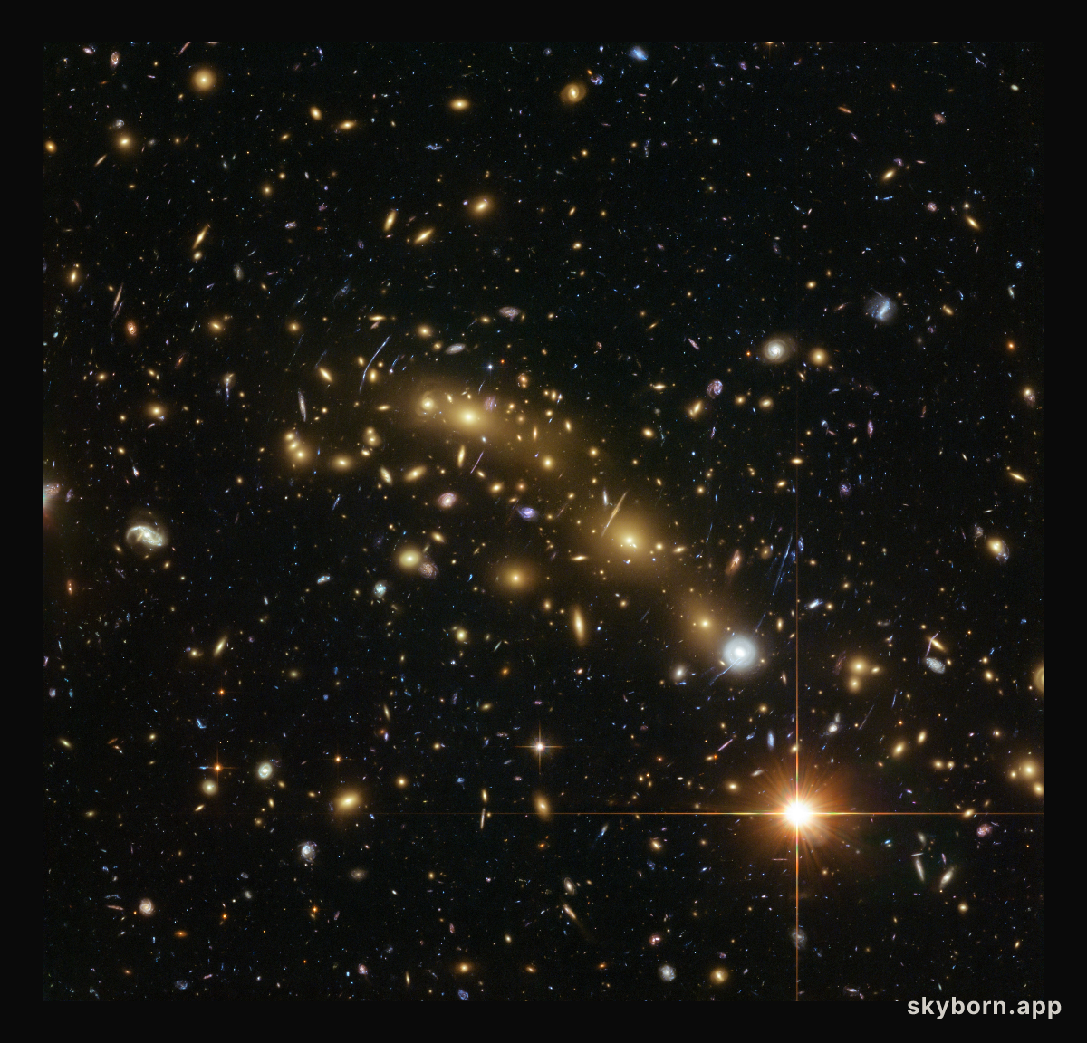 Hubble image of galaxy cluster MACS J0416.1 to 2403