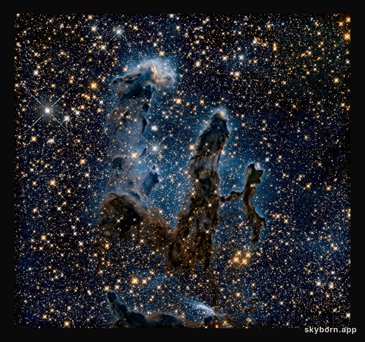 New view of the Pillars of Creation: infrared