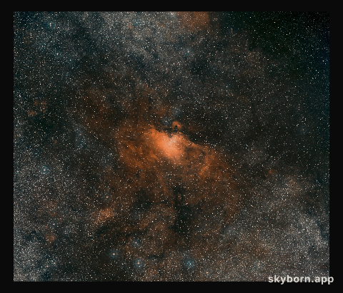 Digitized Sky Survey Image of the Eagle Nebula