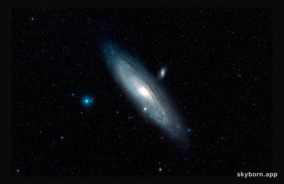 The area around the Andromeda Galaxy (ground-based image)