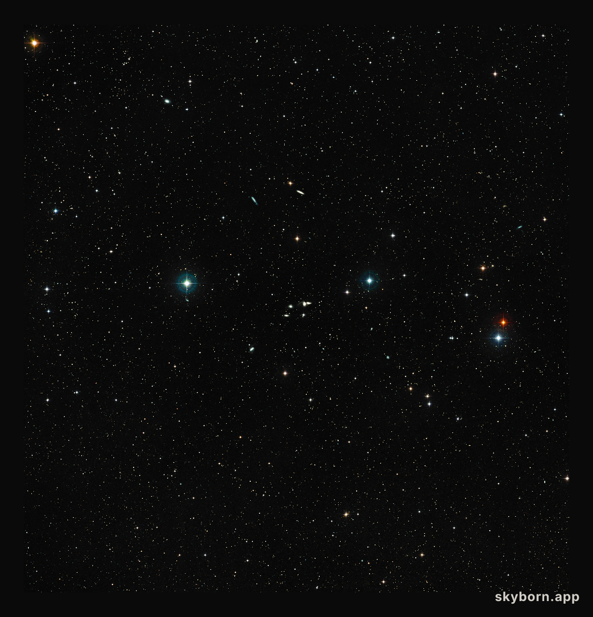 Wide-field view of galaxy group HCG 16 (ground-based view)