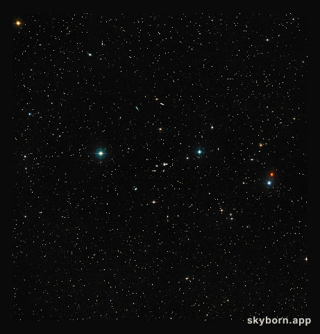 Wide-field view of galaxy group HCG 16 (ground-based view)