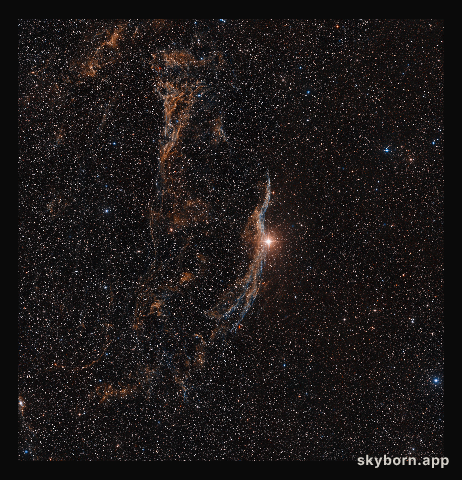 The Veil Nebula (ground-based view)