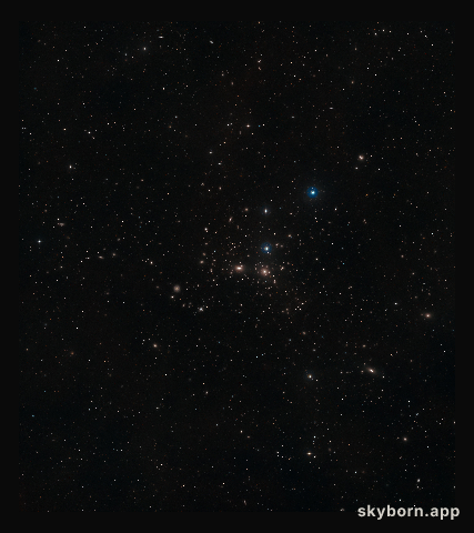 Wide-field view of NGC 4889 (ground-based view)