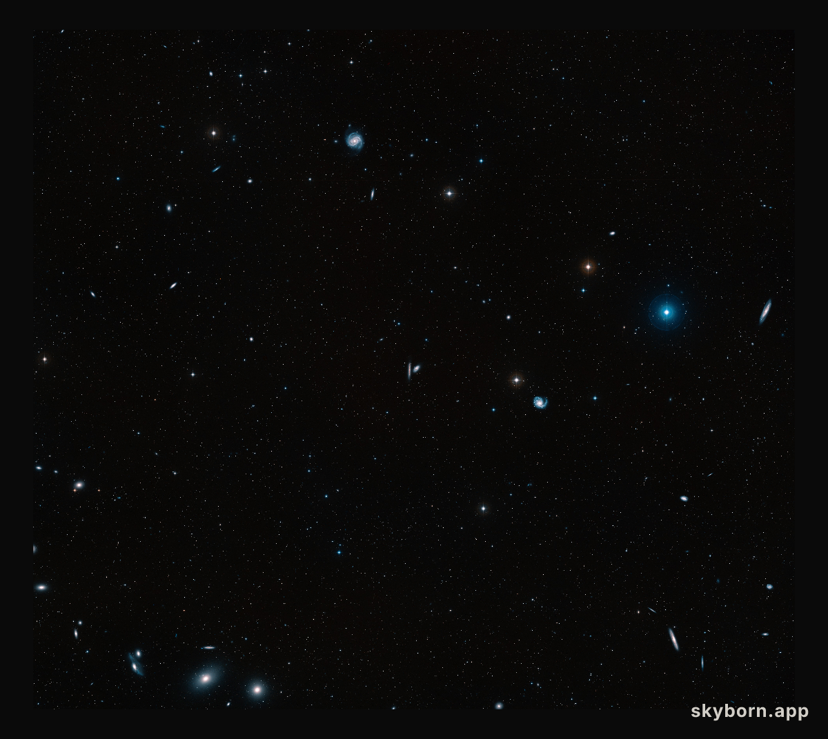Wide-field image of NGC 4298 and NGC 4302 (ground-based image)