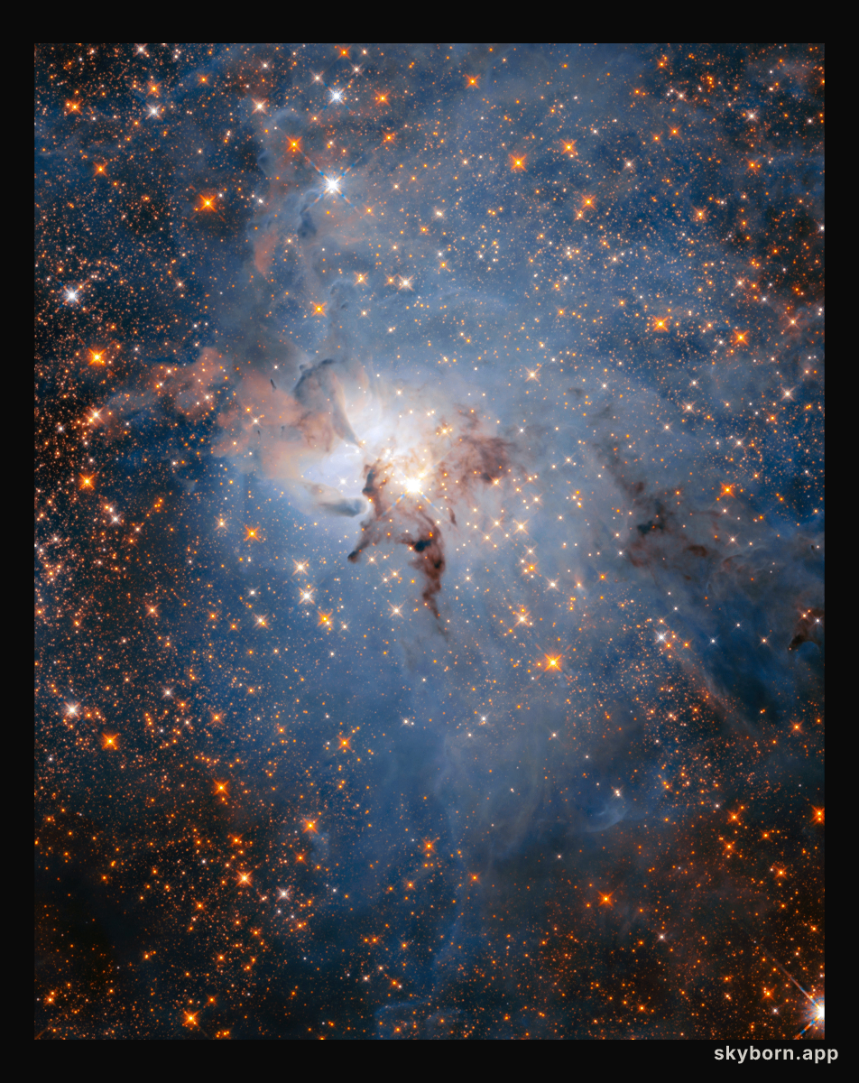 Infrared view of the Lagoon Nebula