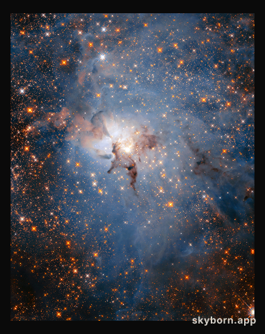 Infrared view of the Lagoon Nebula
