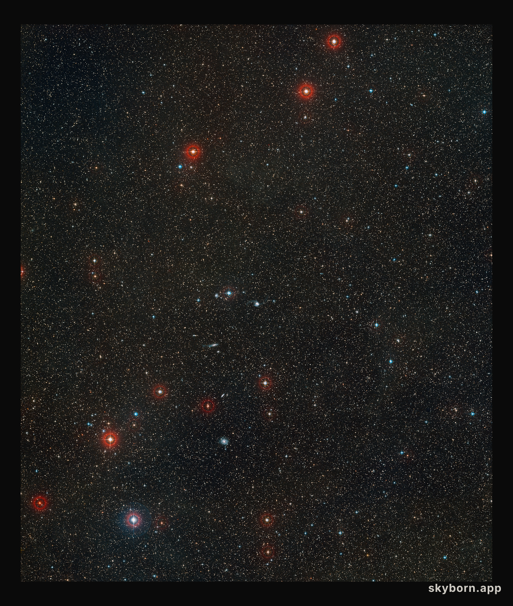 Wide-field image of NGC 3256 (ground-based image)