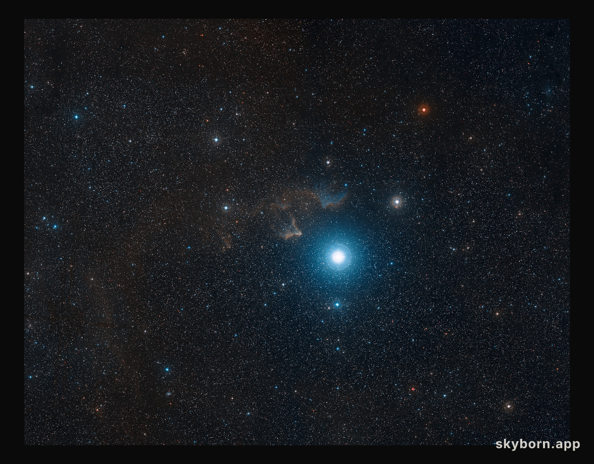 Ground-based view of the sky around IC 63