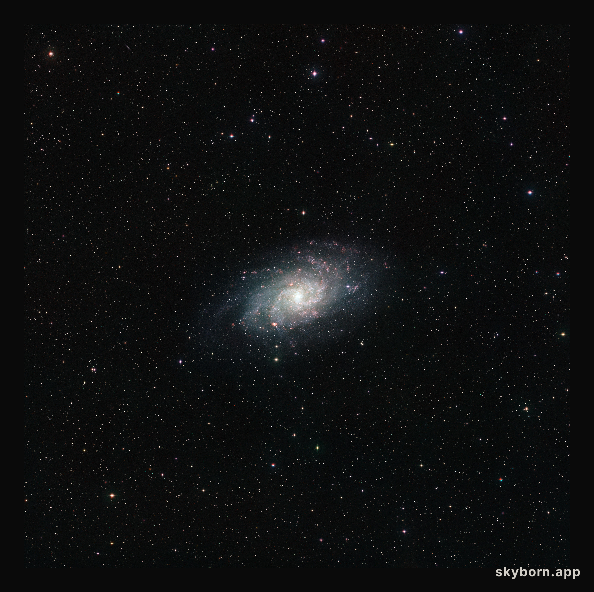 Area around the Triangulum Galaxy (ground-based image)