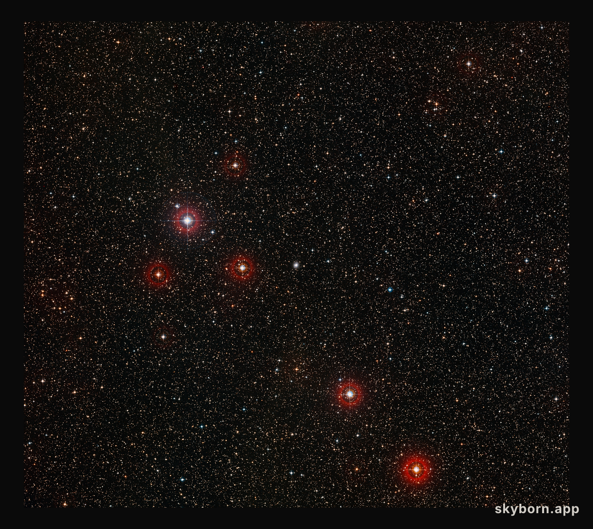 Ground-based view of the sky around the galaxy ESO 495-21