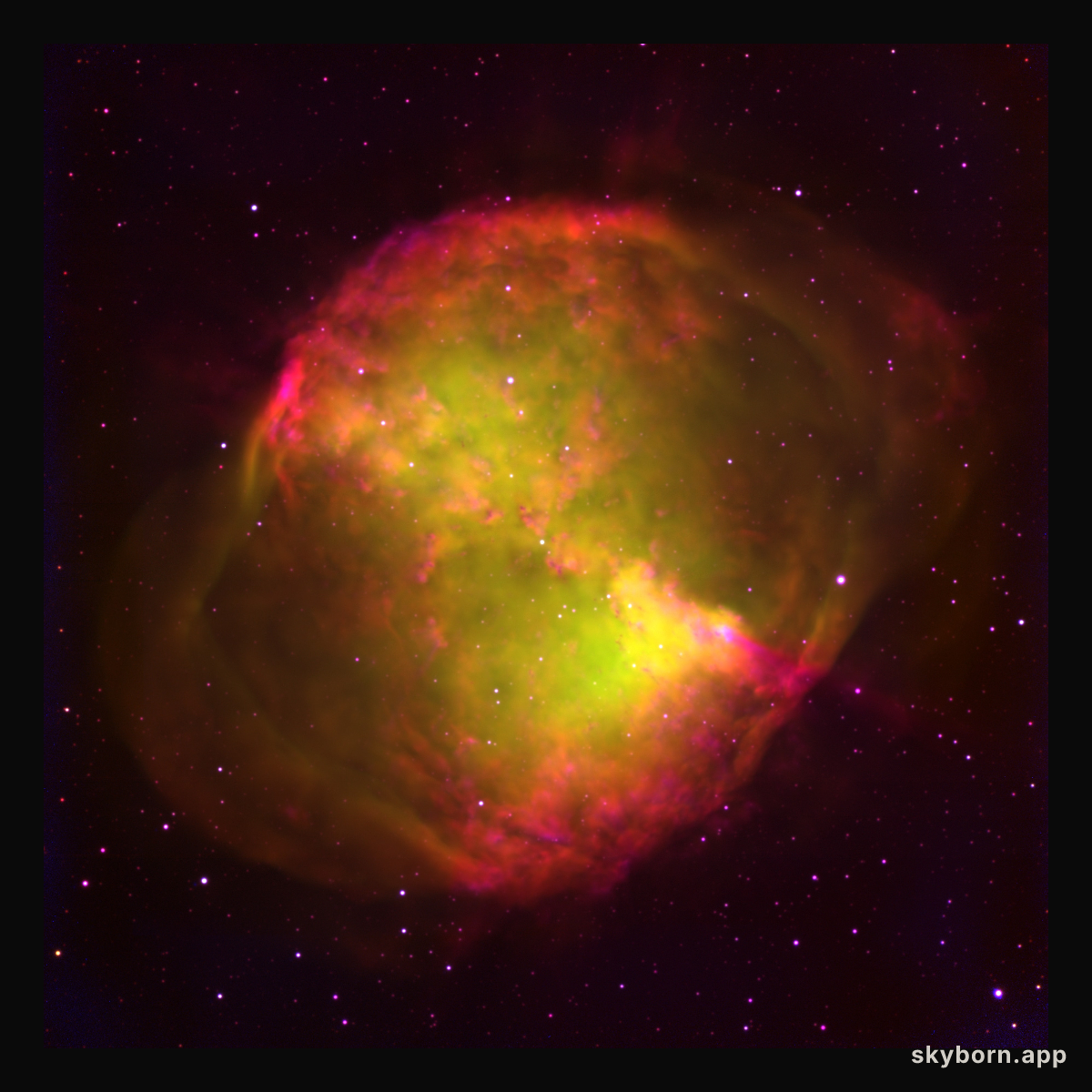 WIYN Emission Line Image of Dumbbell Nebula (ground-based image)