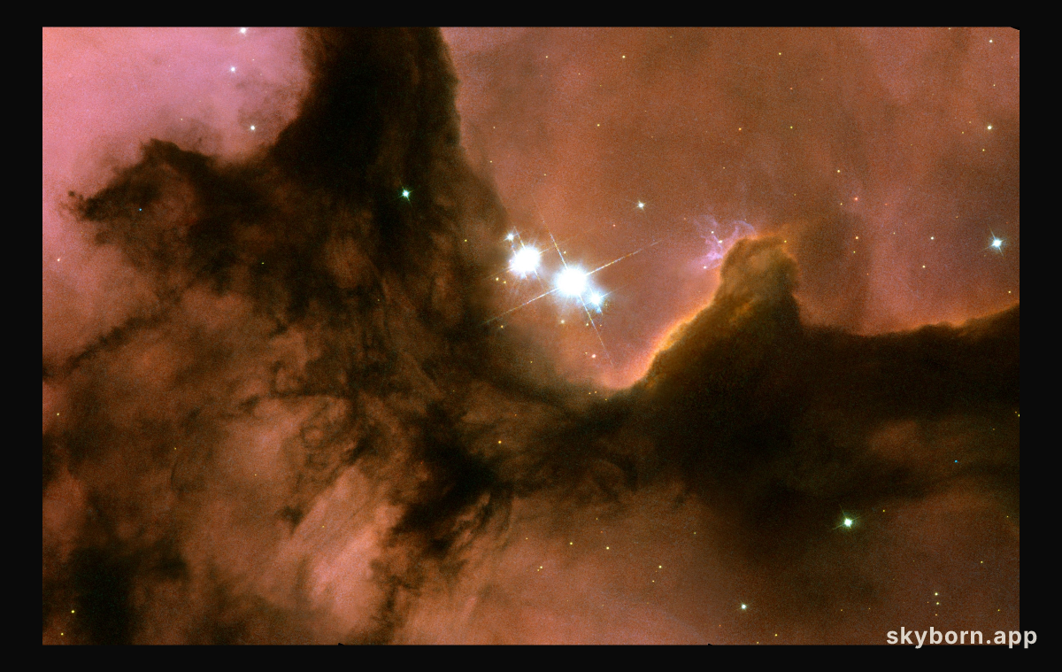 The heart of the Trifid Nebula