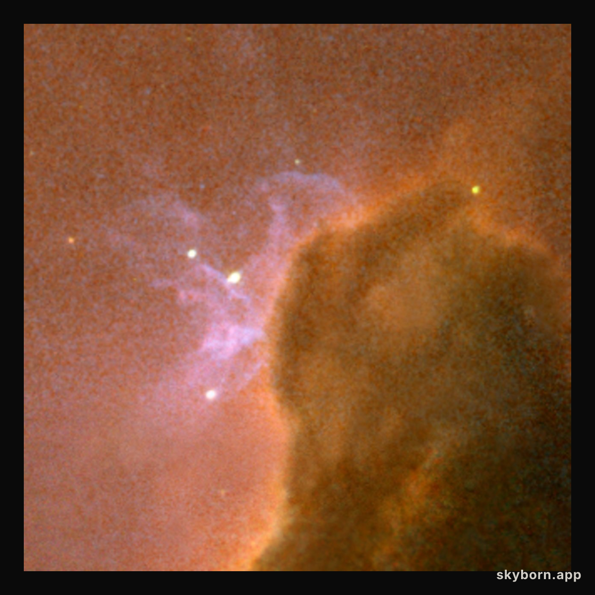 Closeup of Filamentary Structure in Trifid Nebula
