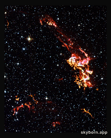 Hubble Space Telescope: Kepler's supernova remnant (close-up, visible-light data)