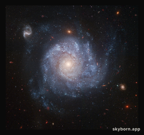Hubble snaps images of a pinwheel-shaped galaxy