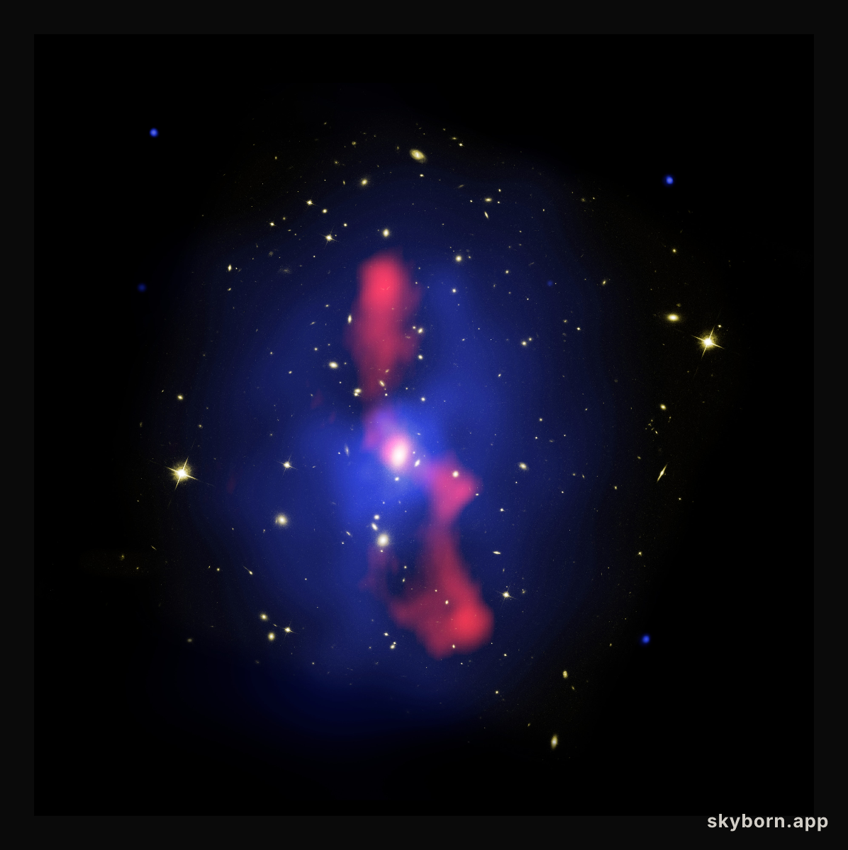 Composite Image of Galaxy Cluster MS 0735