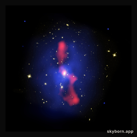 Composite Image of Galaxy Cluster MS 0735