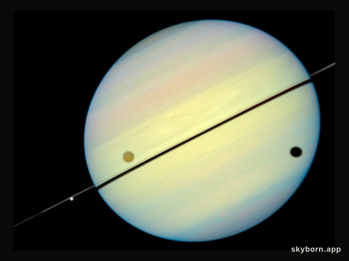 Hubble Catches Titan Chasing Its Shadow - Frame 1