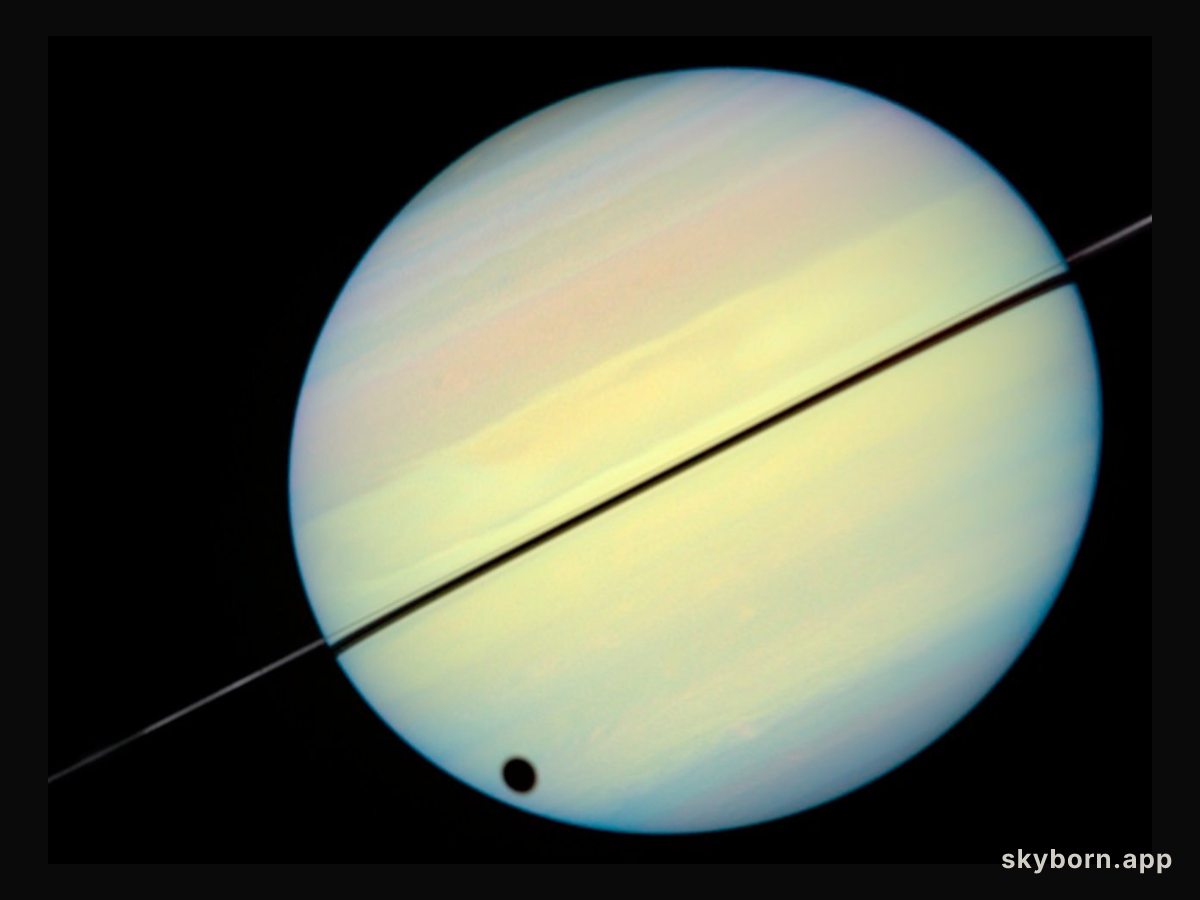 Hubble Catches Titan Chasing Its Shadow - Frame 2