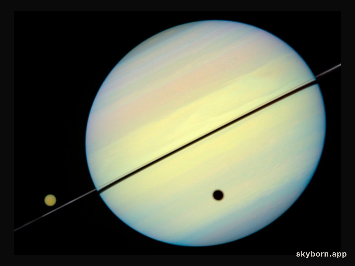 Hubble Catches Titan Chasing Its Shadow - Frame 3