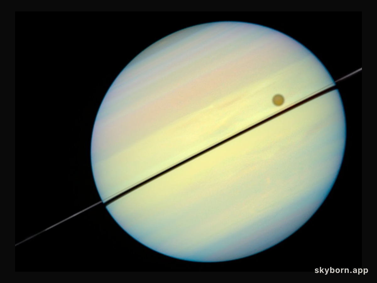 Hubble Catches Titan Chasing Its Shadow - Frame 6