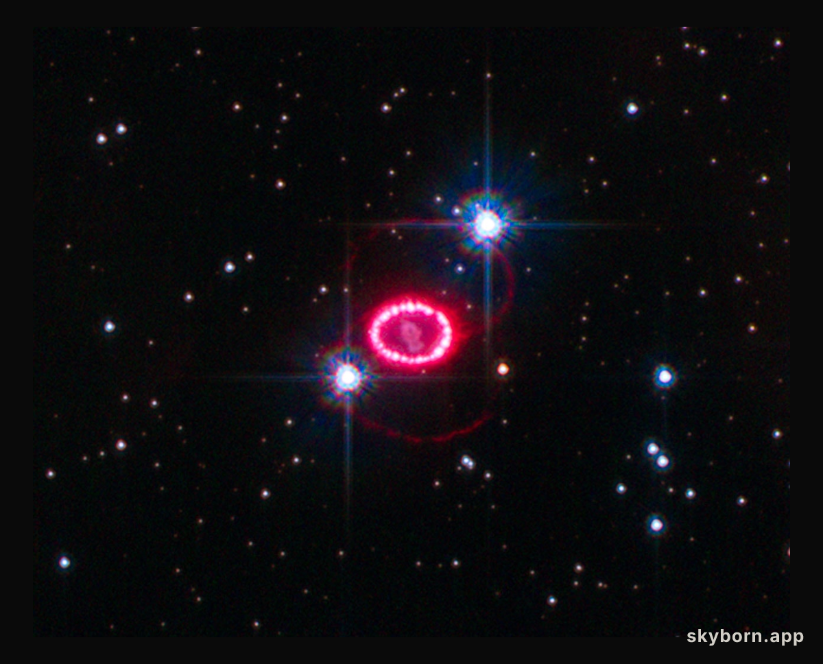 Shocked region around SN 1987A