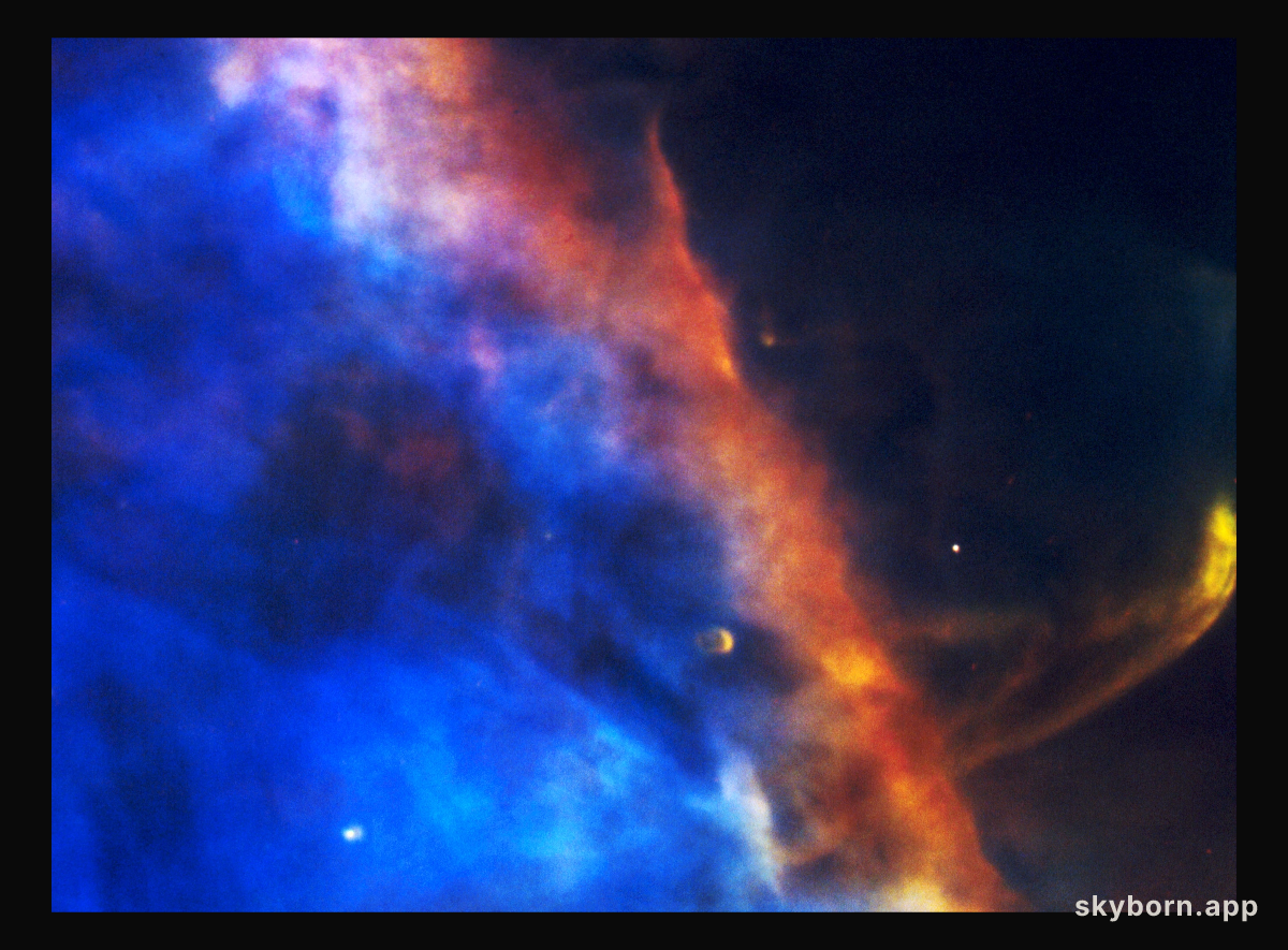 Gas Plume From a Newborn Star