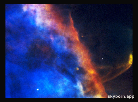 Gas Plume From a Newborn Star