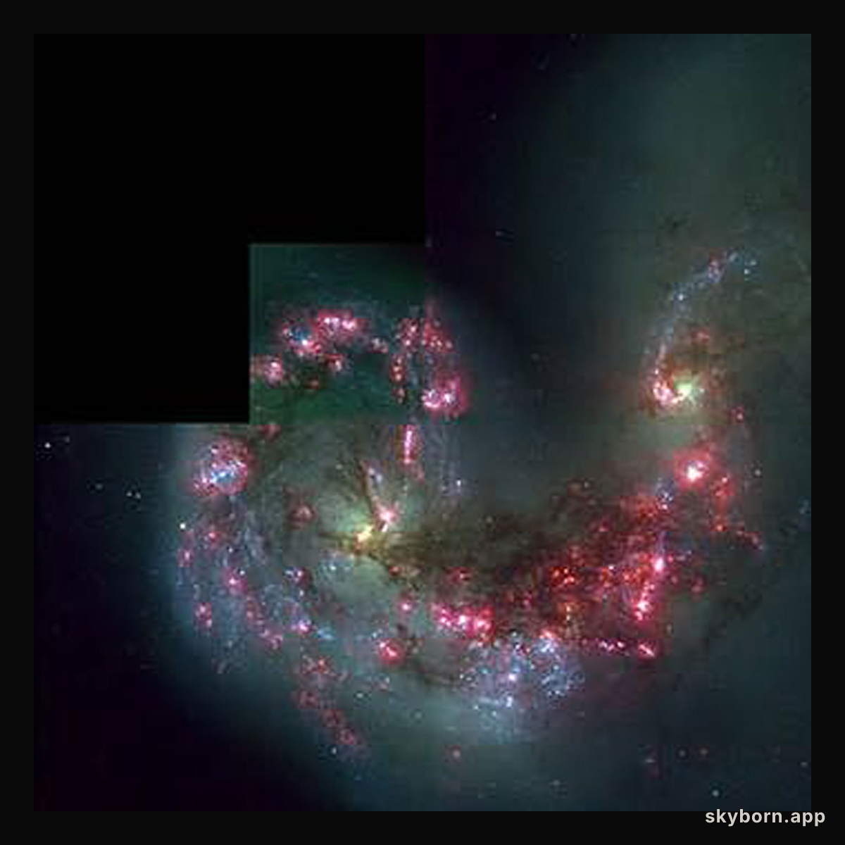 HST/WFPC2 image of colliding galaxies NGC 4038 and NGC 4039