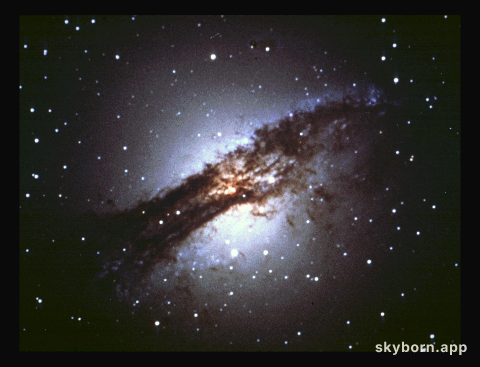 Turbulent Cauldron of Starbirth in nearby active galaxy (ground-based image)