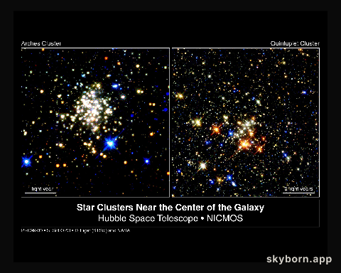 Star clusters near the center of the galaxy