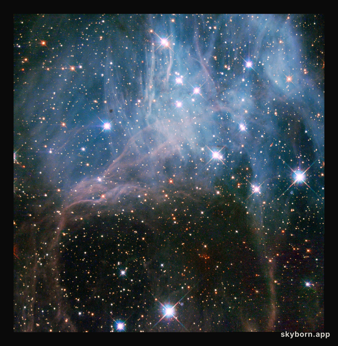 Hubble peeks inside a stellar cloud