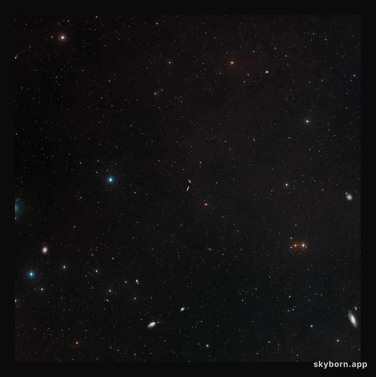 Wide-field view of NGC 4634 and NGC 4633 (ground-based image)