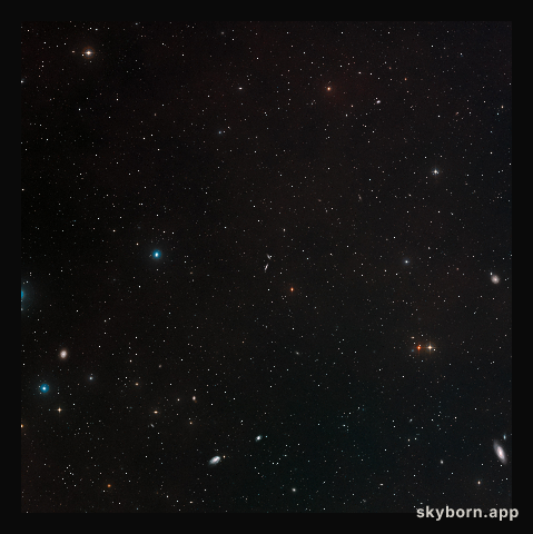 Wide-field view of NGC 4634 and NGC 4633 (ground-based image)