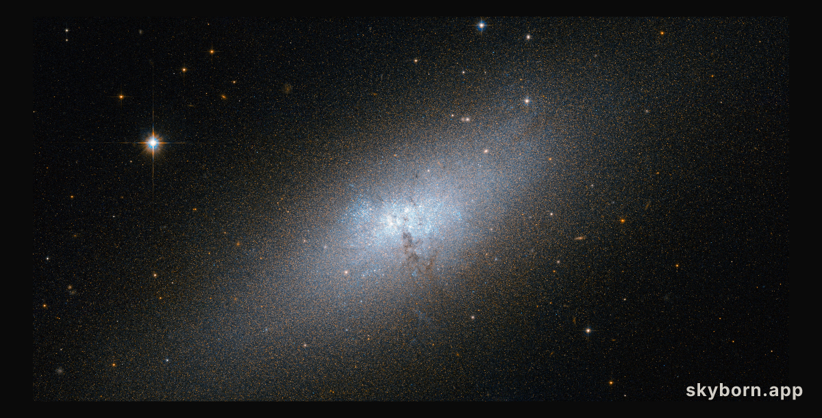 A peculiar compact blue dwarf galaxy